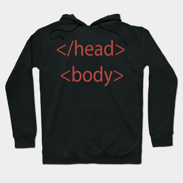 HTML Tag Head An Body Hoodie by mizoneroberto